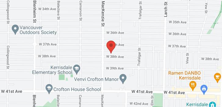 map of 2855 W 38TH AVENUE